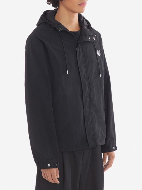 Hooded windbreaker black 