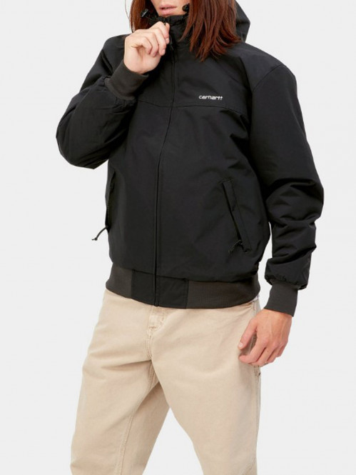 Hooded sail jacket black 