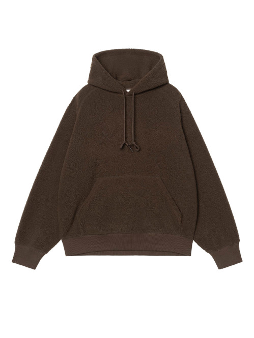 Hooded limn c fleece sweat tobacco 