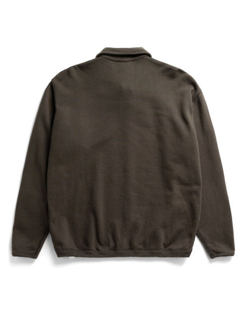 Huartdal brushed diagonal cotton fleece beech green 
