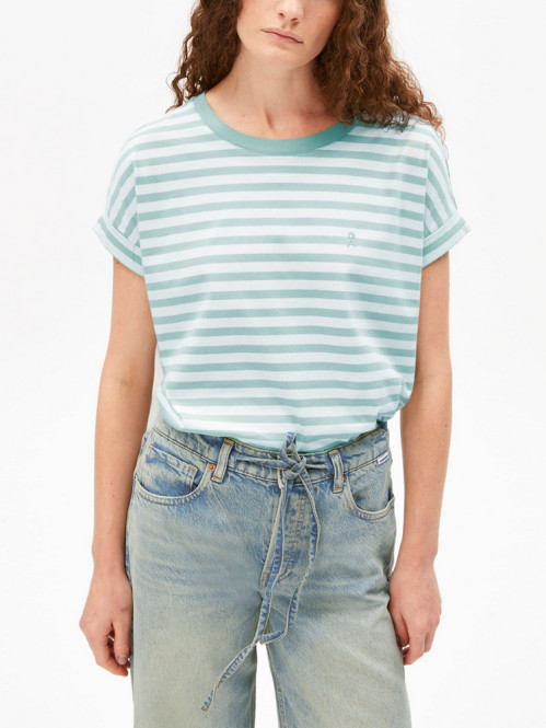 Idaara stripe t-shirt wht foam 