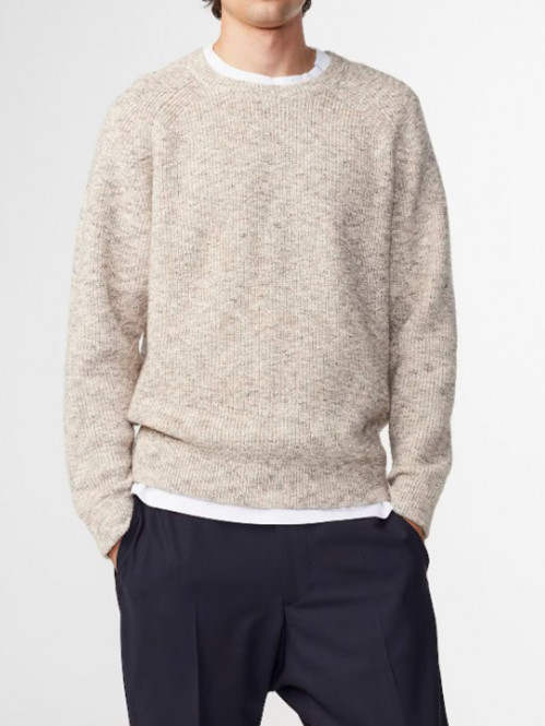 Jacobo boucle pullover wht pepper 