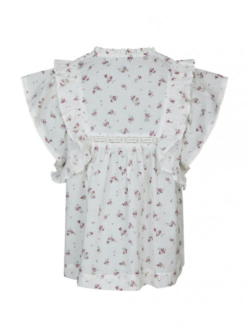 Jayla small blossom blouse creme 
