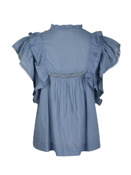 Jayla s voile top smoke blue S
