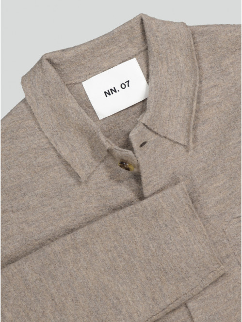 Jonas wool shirt  khaki beige 