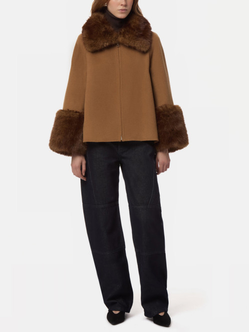 Judie wool coat camel mink 