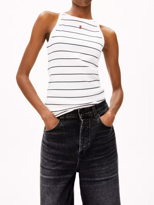 Kataalin fine stripes top wht blk 