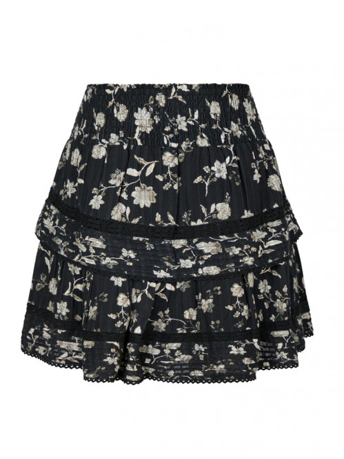 Kenia night flower skirt black 