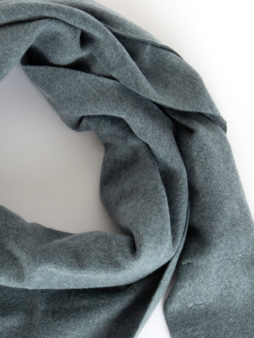 Kibo scarf triangle dk green melange 