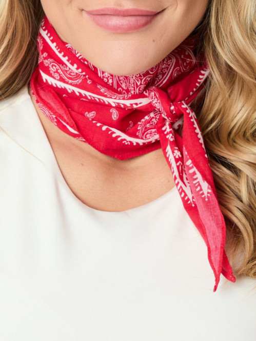 Kinessa paisley scarf red 