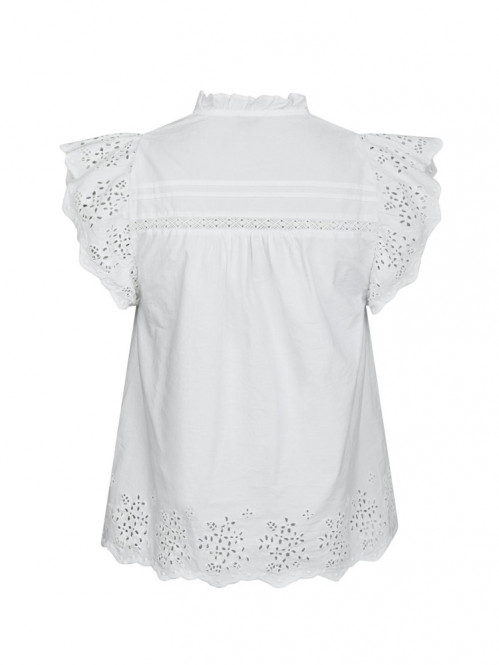Kyoti embroidery top white 