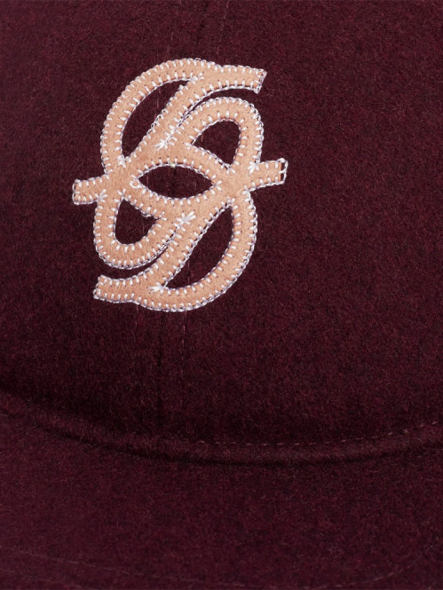 La casquette monogramme cap wine 
