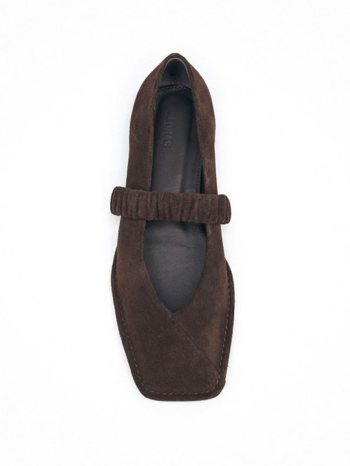 Lautan ballerina suede brown leather 