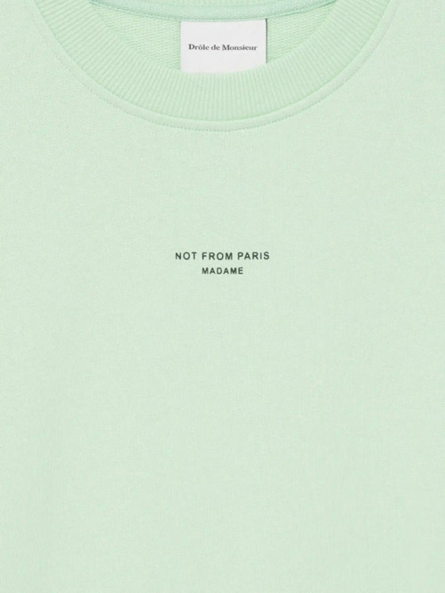 Le sweatshirt slogan classique lt green 