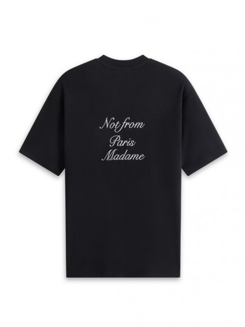 Le t-shirt slogan cursive black 