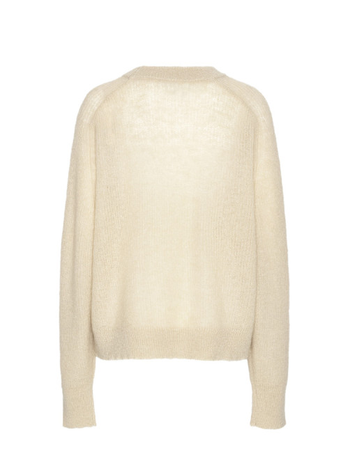 Light knit logo sweater moonbeam 