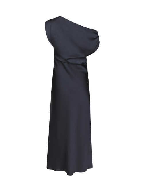 Lilith heavy sateen dress midnight blue S