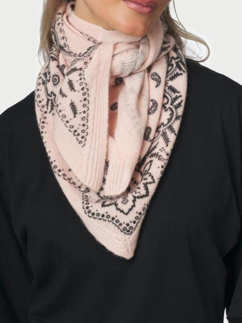 Lolana paisley knit scarf powder 