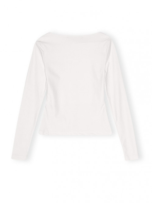 Long sleeve jersey top bright white 