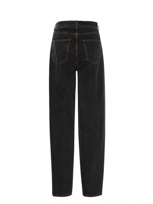 Loose denim jeans dark grey denim 