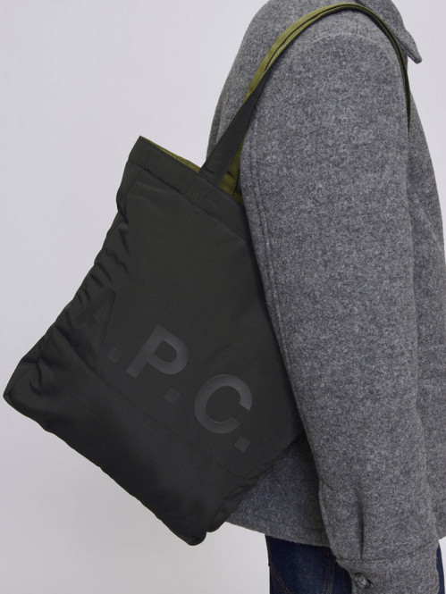 Lou tote bag reversible khaki black 
