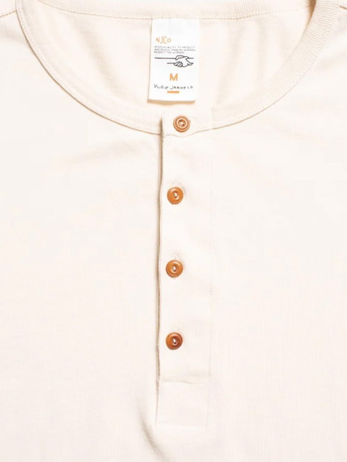 Ls henley shirt ecru L