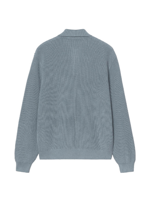 LS miles polo knit shady blue 