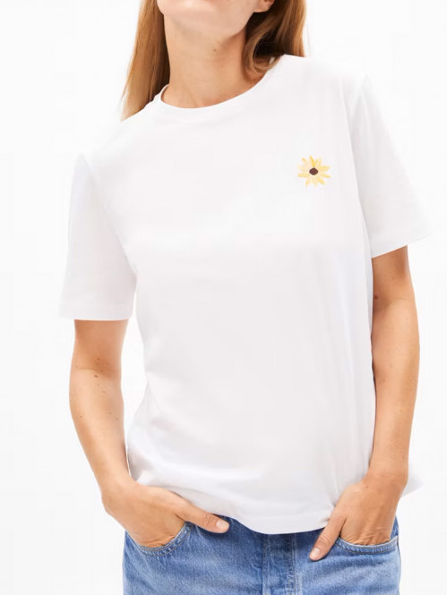 Lualaa flower t-shirt wht early 