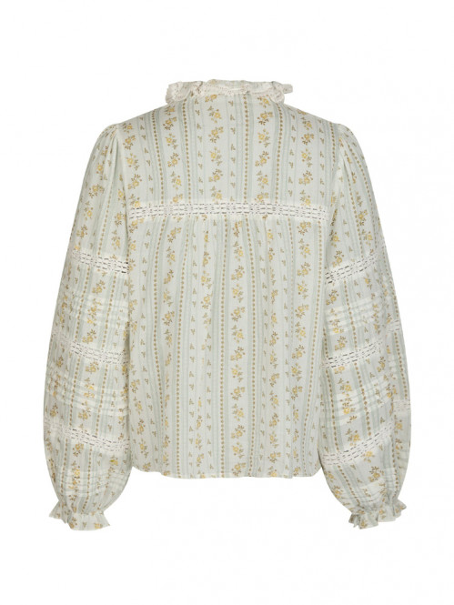 Lyla soft border blouse dusty yellow 