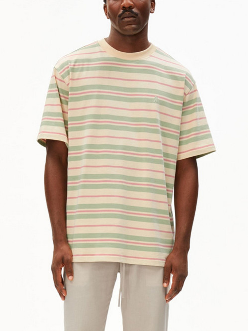 Maarkos stripes t-shirt foam berry 