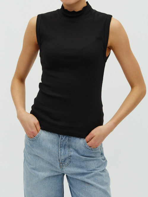 Magen sl crochet-m evelyn top black 