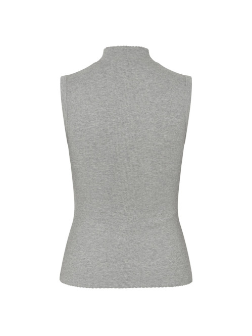 Magen sl crochet-m evelyn top grey mel 