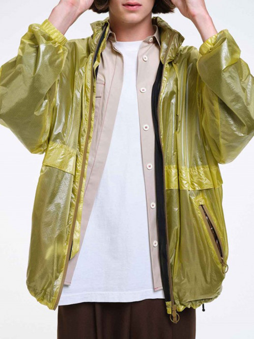 Marpark packable rain jacket blurred lime 