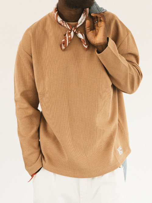 Marvin longsleeve camello L