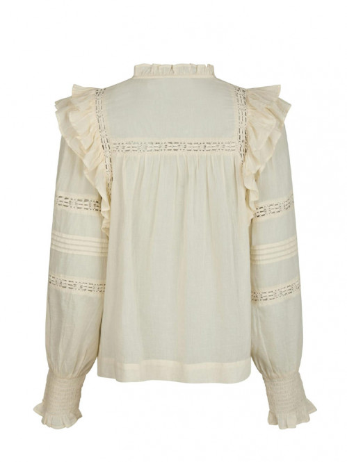 Mauri s voile blouse light yellow 