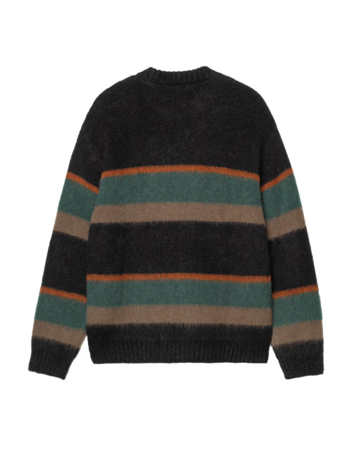 Merton sweater alpaca stripe dk scarab 
