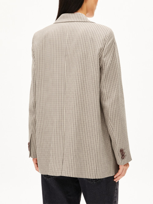 Mikulaa check blazer sand stone 