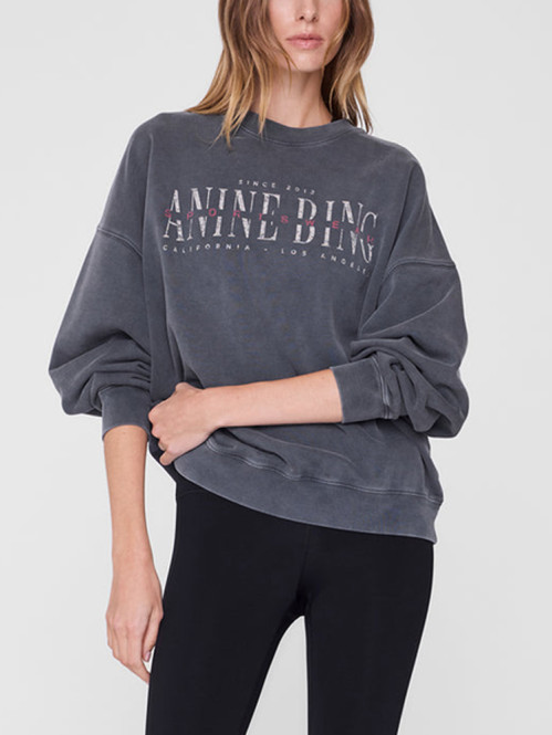 Miles sweatshirt sport club washed black 