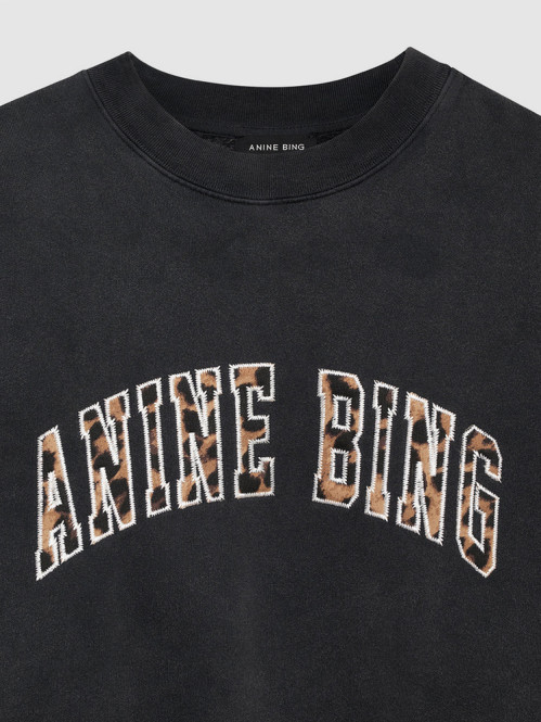 Miles sweatshirt anine bing leo washed black 