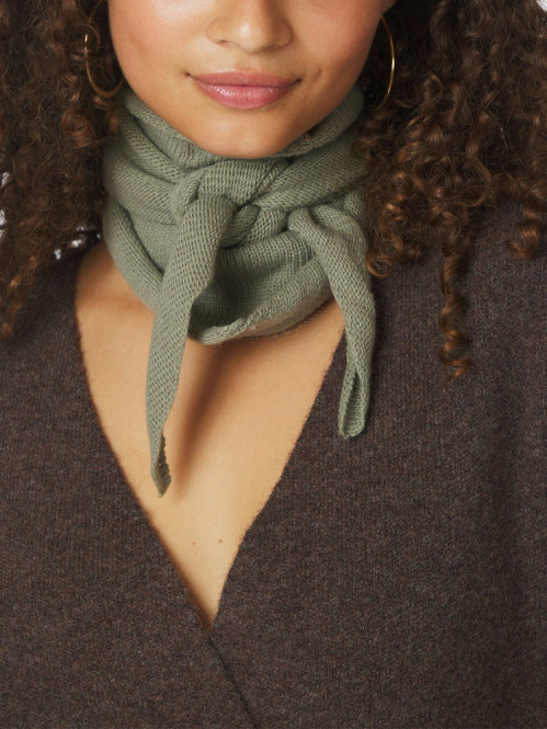 Misty knit scarf smoke green 