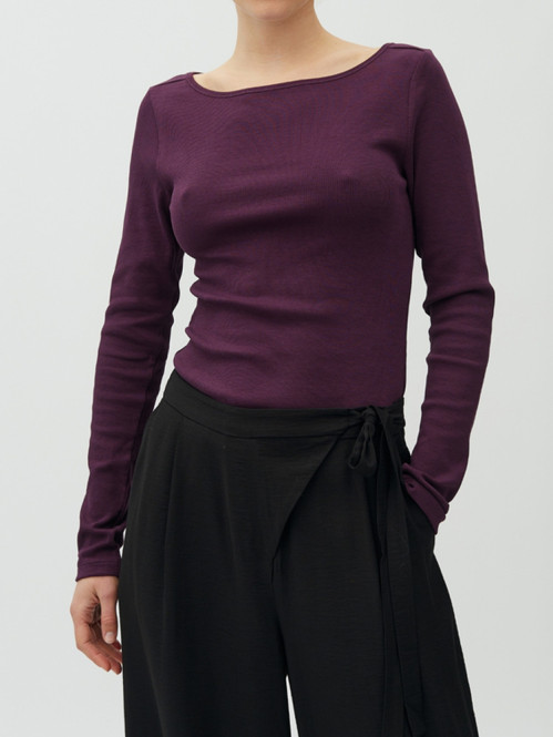 Nanlia-m evelyn t-shirt deep purple 