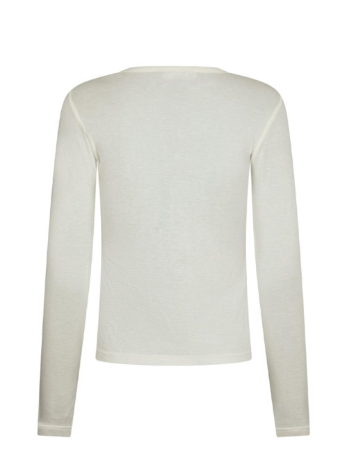 Nella fine rib blouse white 
