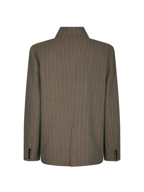 Nerine pinstripe blazer dark taupe 