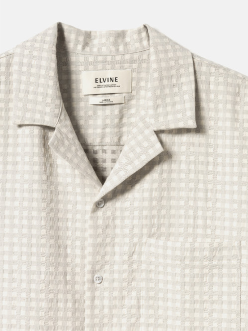 Nilio shirt lt grey check 