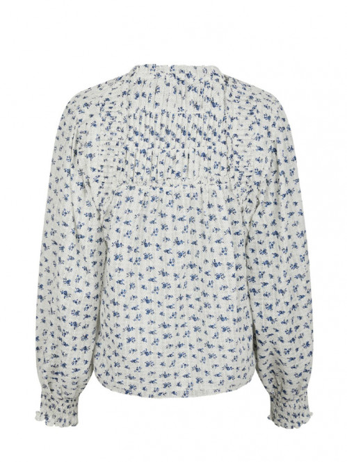 Nipoa dot flower blouse blue M