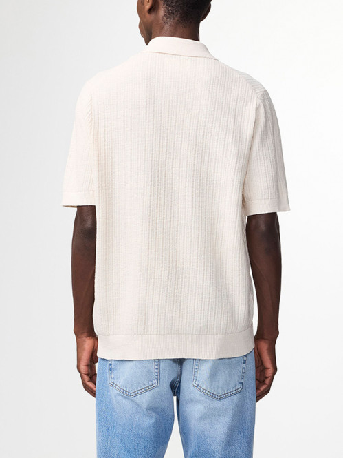 Nolan polo cardigan ecru 