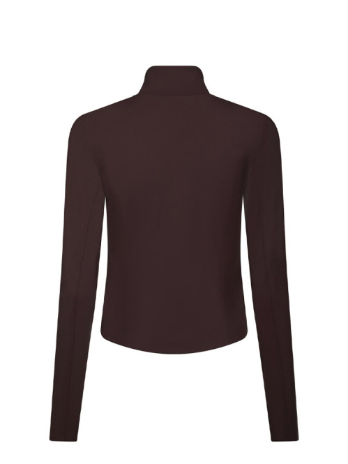Nolana zip blouse burgundy 