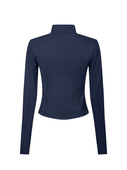Nolana zip blouse navy 