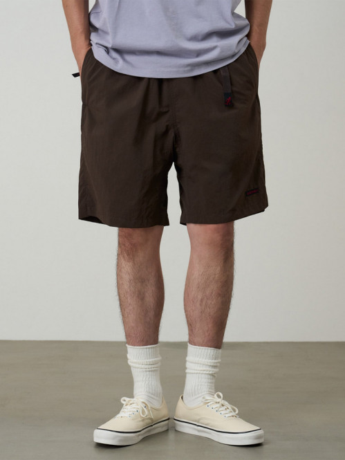 Nylon packable g short chocolate 