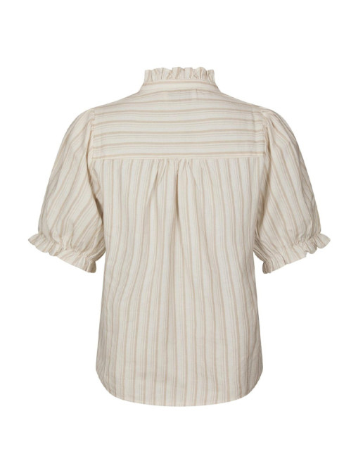 Odesa linen stripe blouse sand 